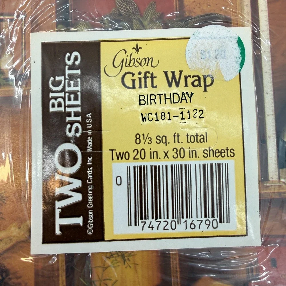 Wrapping Paper Vintage Lot Gift Wrap 2 package For Him 2 Big Sheets Train Father